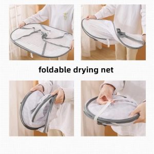 Zippered Hanging Mesh Laundry Drying Basket, 60 cm - Image 4