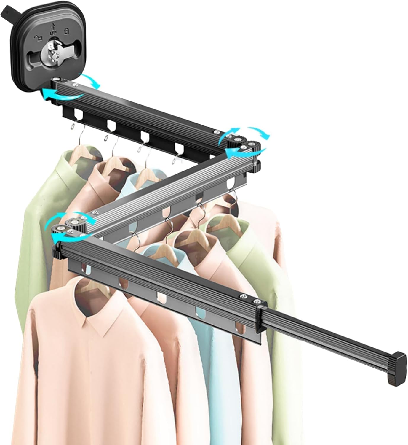 Suction-Cup Retractable Clothes Drying Rack - Image 2