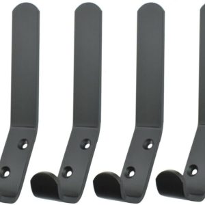 Aluminum Double Hat and Coat Hanger Hooks Coat Dress Robe & Bath Towel Hook for Bathroom Bedroom Kitchen Office Door Hooks with Fixing Screws Pack of 5. - Image 3