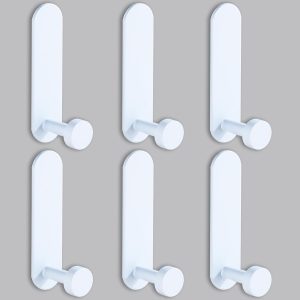 Adhesive Hooks Sticky Hooks Extra Strong Stick on Wall Over Door for Hanging Clothes Coat Robe Bath Towel in Bathroom Shower Kitchen - Image 2