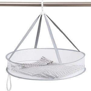 Single-Tier Gray Hanging Mesh Laundry Drying Net - Image 1