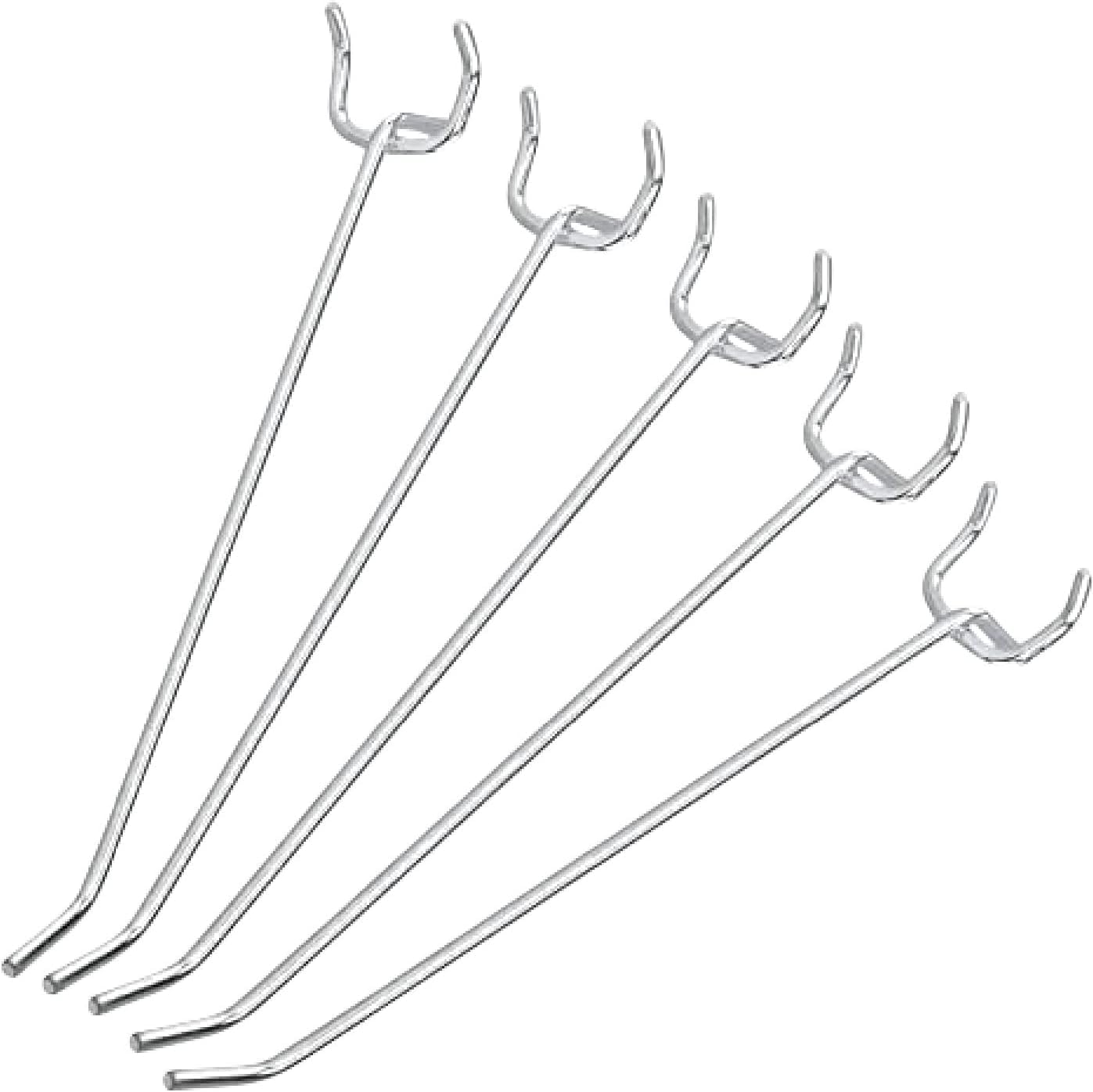4 Inch Heavy Duty Pegboard Hooks Kit, 50 Pack, 1/8" Peg Hooks for 1 Spaced Pegboards, Utility Hooks for Wall Organizing in Home or Garage - Image 4