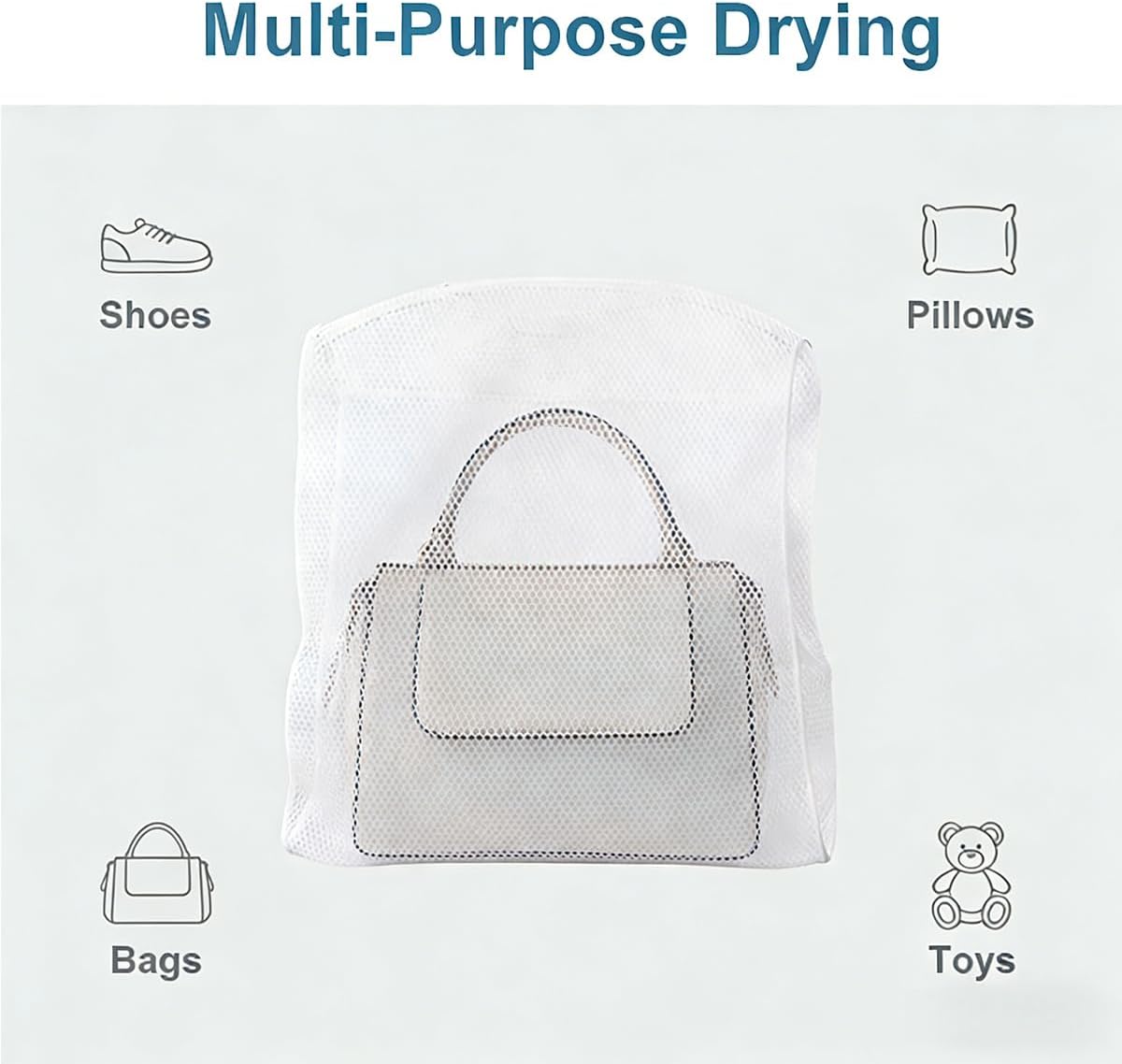 Eight-Piece Mesh Drying Bag Set for Pillows, Shoes and Toys - Image 6