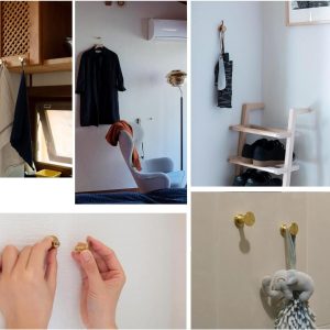Towel Hooks Bathroom Wall Hooks, Solid Core Brass Screw-Type Super Heavy Duty Wall Mount Coat Hanger Load, Capacity 90 Pounds - Image 2
