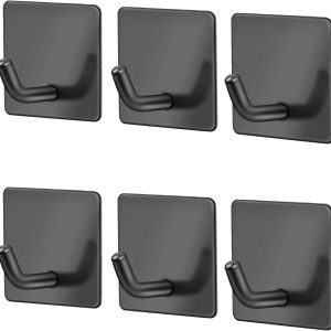 Self Adhesive Hooks, Stick on Hooks Holder for Tea Towel, Robe, Coat, Kitchen, Bathrooms - Stainless Steel, Waterproof & Rustproof, 4 Pack - Image 5