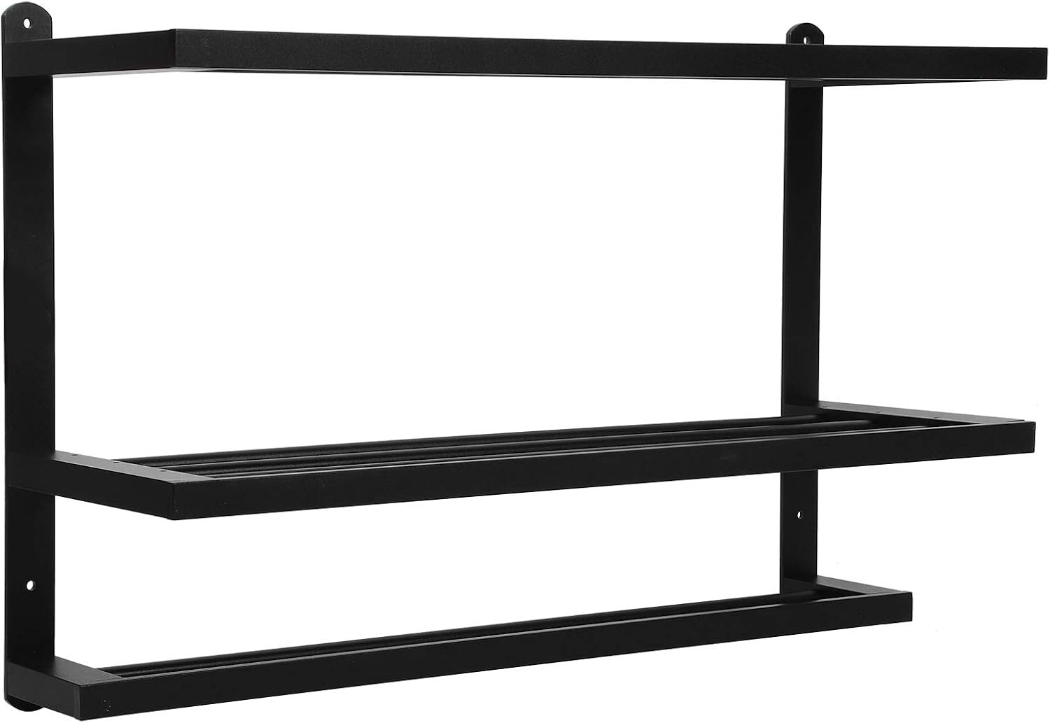 Towel Rail Organiser for Bathroom and Kitchen, Robust Space Aluminium Design, 60.5 x 21.5 x 41 cm - Image 1