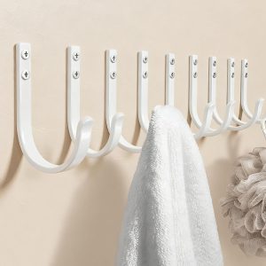 Wall Hooks for Hanging Towel/Coat - 22LB Screw in Metal Hanger Wall Mount, for Outdoor, Closet, Door, Bathrooms, for Backpack, Robe, Black 5 Pack - Image 7