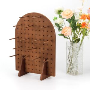Pegboard Display Stand with 25 Pcs Dowel Rods, Pegboard Accessories Rack, Jewelry Display Stand for Vendors, Oval Pegboard Stand for - Image 2