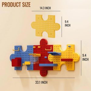 Pegboard Set, 14.3x9.4 Inch Plastic Boards Hooks, Holders, Stands, Storage Accessories, Hanging Display, Home Office - Image 2