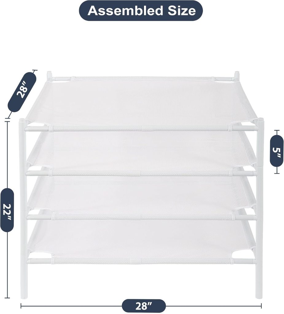 Four-Pack Stackable Mesh Laundry Drying Racks