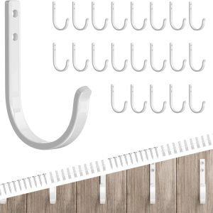 Wall Hooks for Hanging Towel/Coat - 22LB Screw in Metal Hanger Wall Mount, for Outdoor, Closet, Door, Bathrooms, for Backpack, Robe, Black 5 Pack - Image 1