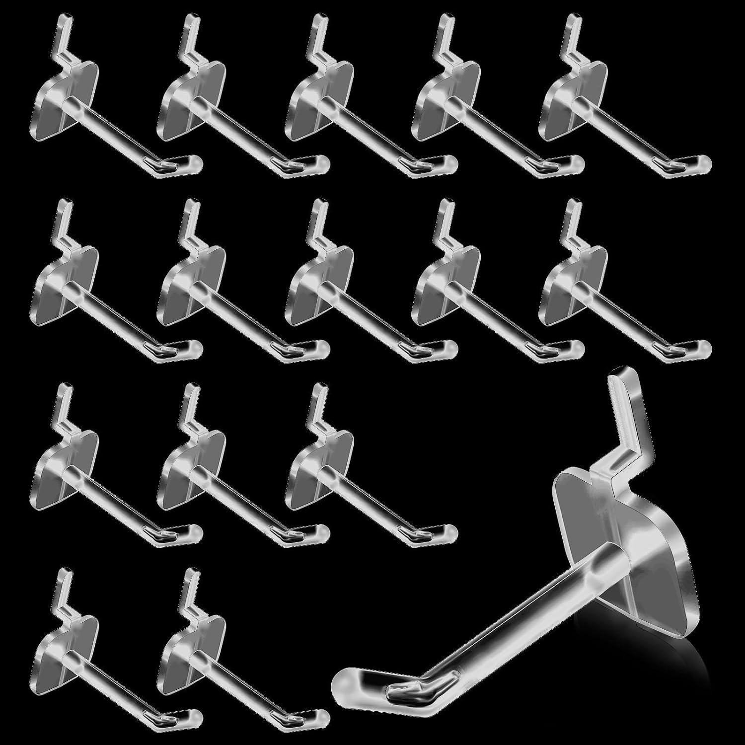 100 Pcs Plastic Pegboard Hooks, Heavy Duty Locking Peg Board Organizer for Garage, Workshop, Kitchen Storage & Retail Display | Accessories for Crafts, Tools, & Home Organization(2 Inch) - Image 1