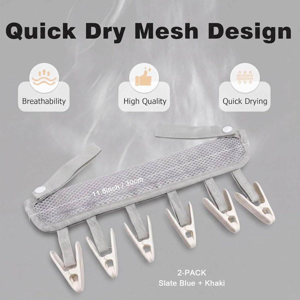 Foldable Mesh Laundry Drying Rack with Clips