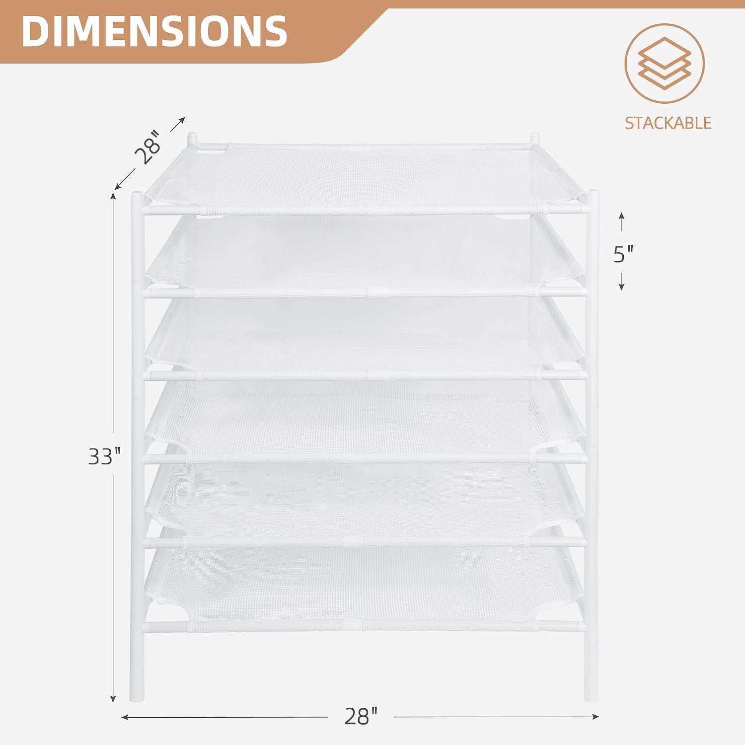 Six-Pack Stackable Mesh Laundry Drying Racks - Image 3