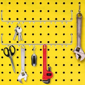 Storage Hooks, Dual Hook Adjustable Storage Hooks for Pegboards, Space Saving Iron Hooks for Home Garage Workshop Retail and Commercial Organization - Image 2