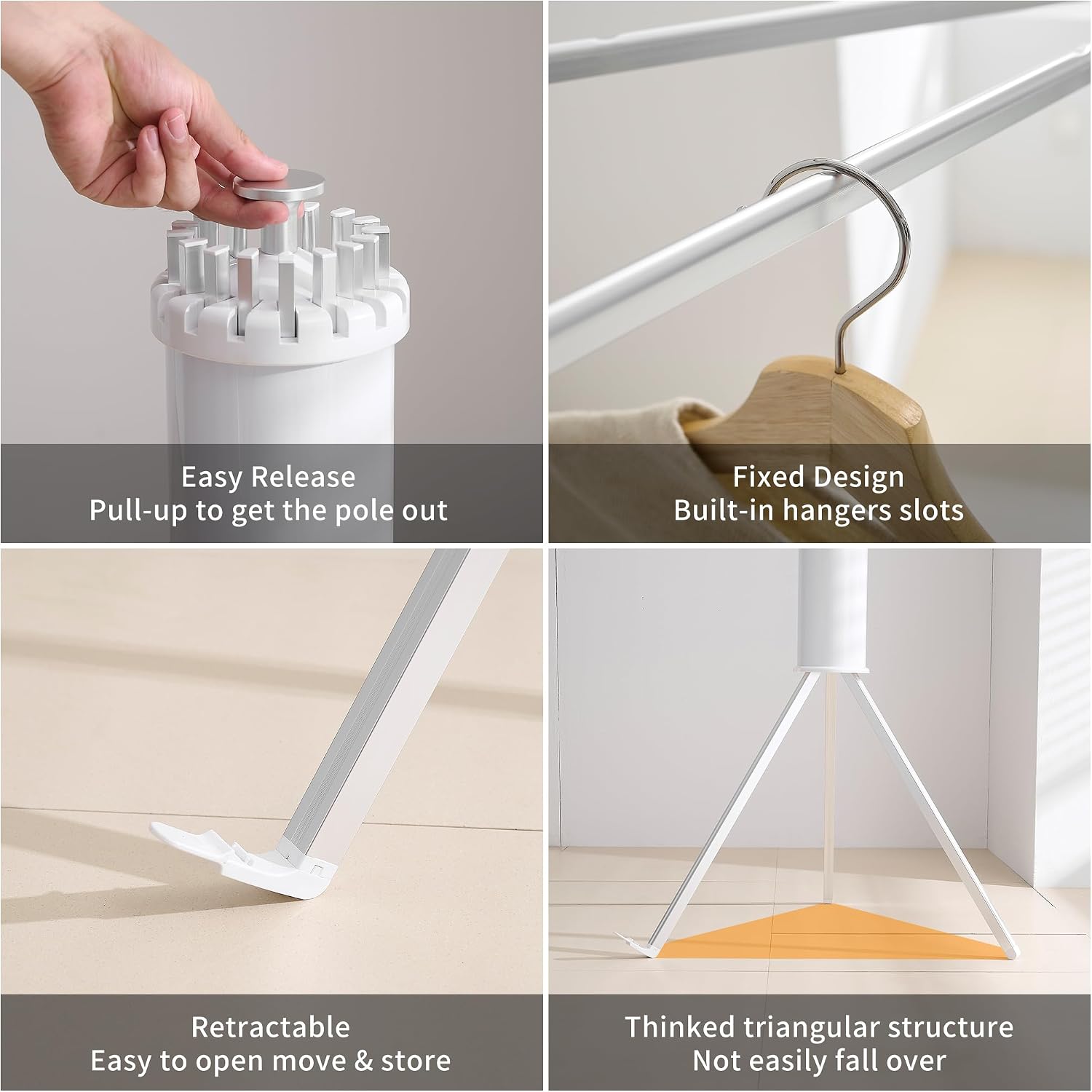 Sixteen-Arm Folding Clothes Drying Stand - Image 5
