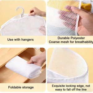 Eight-Piece Mesh Drying Bag Set for Pillows, Shoes and Toys - Image 4