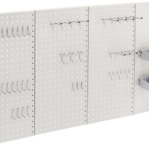 Basics Rectangular Metal Pegboard Kit 48 Pieces, Gray - Image 1