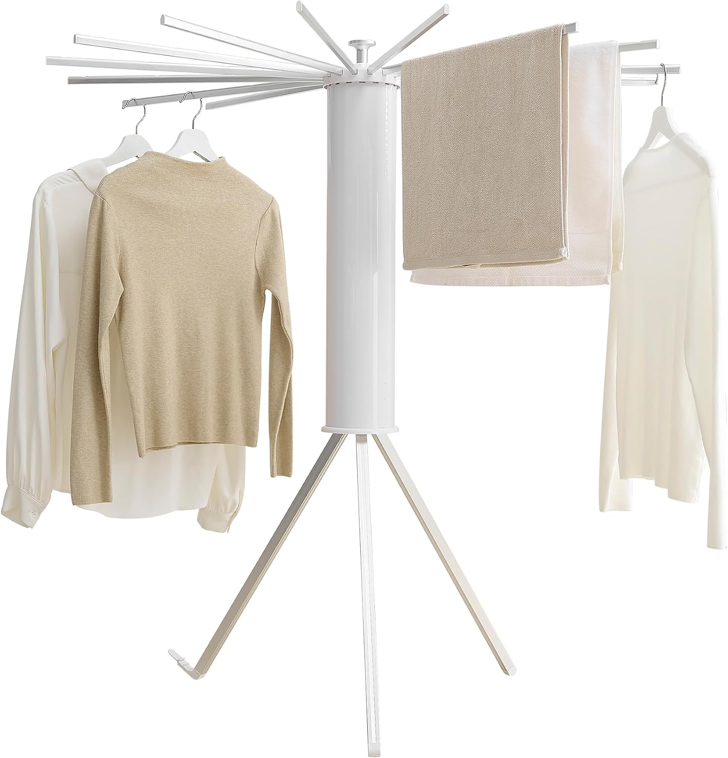 Sixteen-Arm Folding Clothes Drying Stand - Image 1
