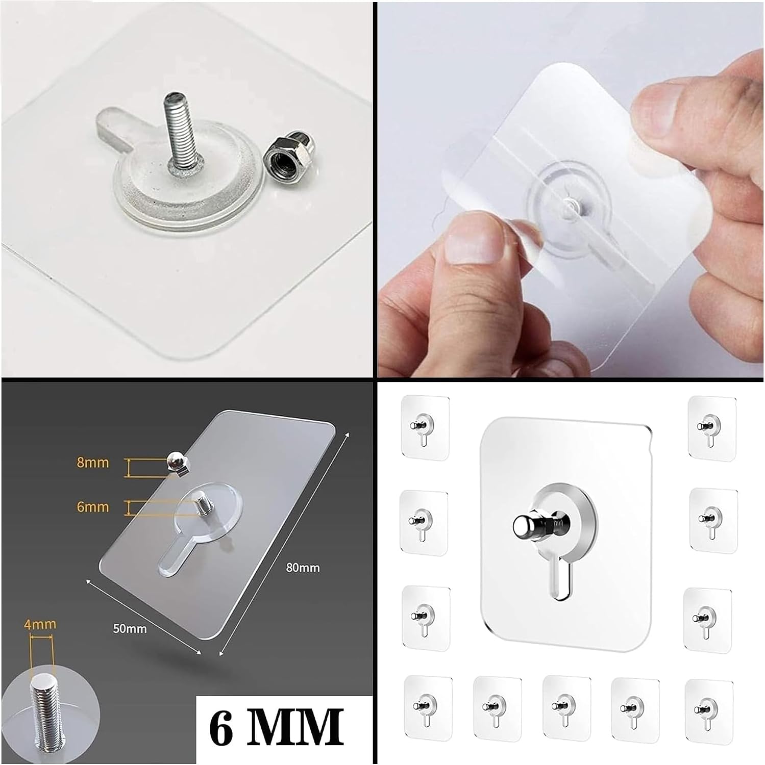 Stainless Steel Hook Rail | Towel Rod & Hanger for Bathroom & Kitchen | Wall Mount Hook Rack for Utensils, Towels & Accessories | Silver - Image 2