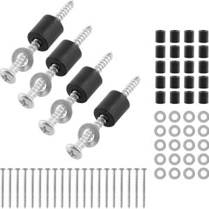 Pegboard Mounting Hardware Kit for Wall Installation and Organization 72 Piece Set Includes 24 Sets of Stainless Steel Screws Spacers and Washers Compatible with 1/4 and 1/8 Inch Pegboards - Image 1