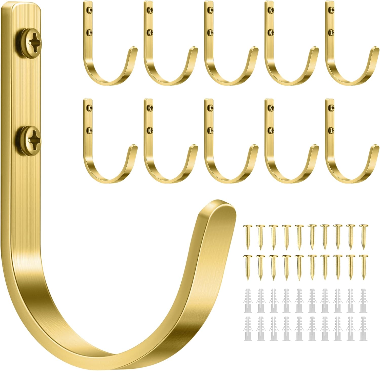 Wall Hooks for Hanging Towel/Coat - 22LB Screw in Metal Hanger Wall Mount, for Outdoor, Closet, Door, Bathrooms, for Backpack, Robe, Black 5 Pack - Image 10
