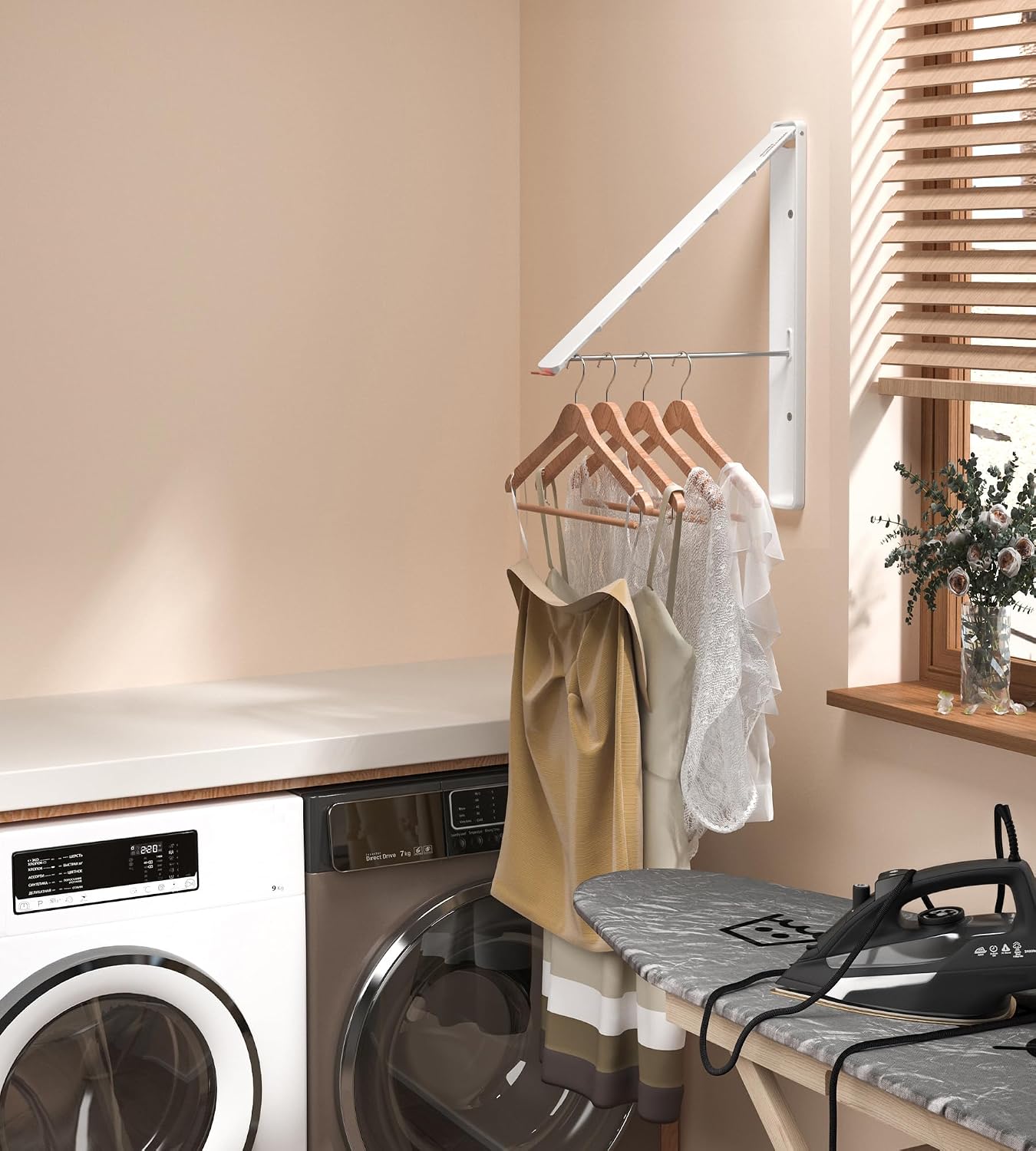 Wall-Mounted Retractable Clothes Drying Rod - Image 5