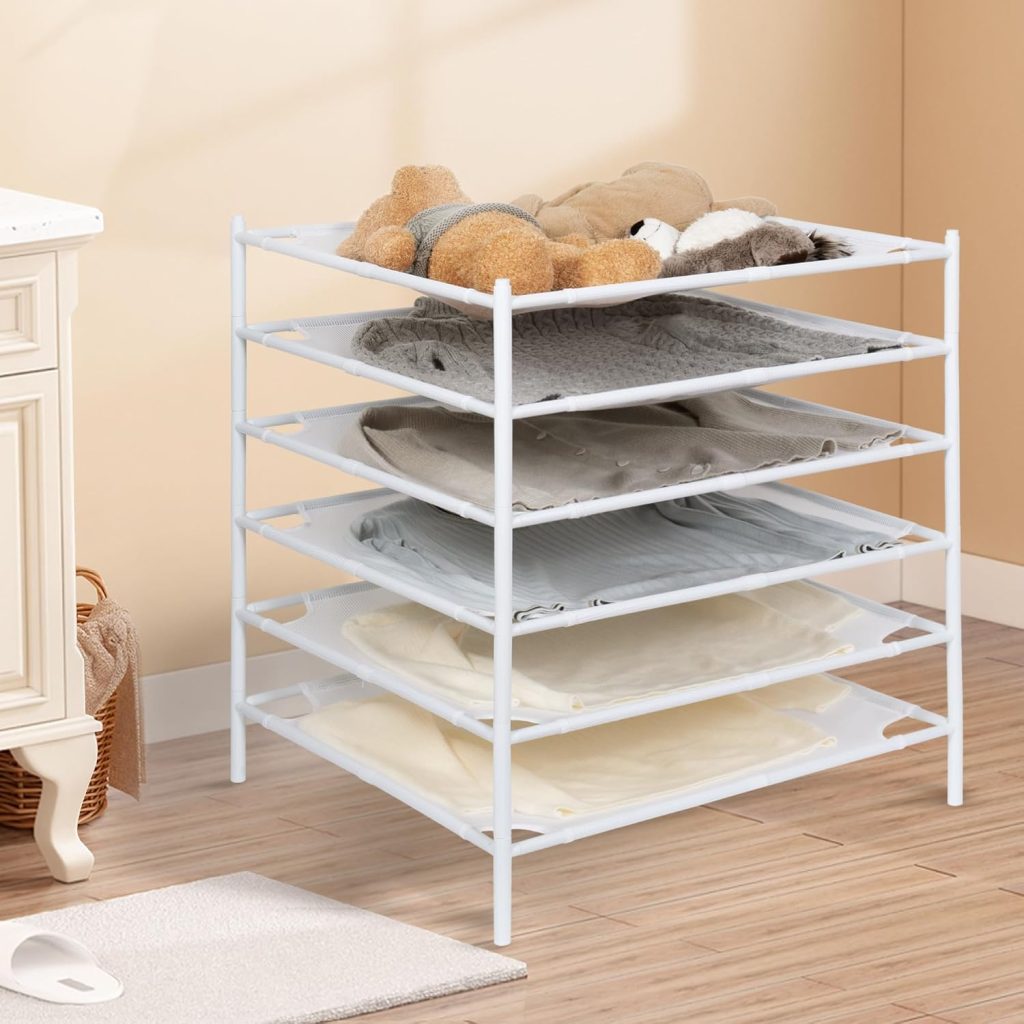 Six-Pack Stackable Mesh Laundry Drying Racks