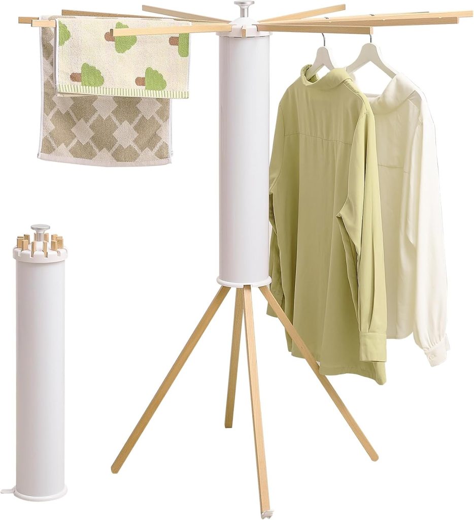 Sixteen-Arm Folding Clothes Drying Stand