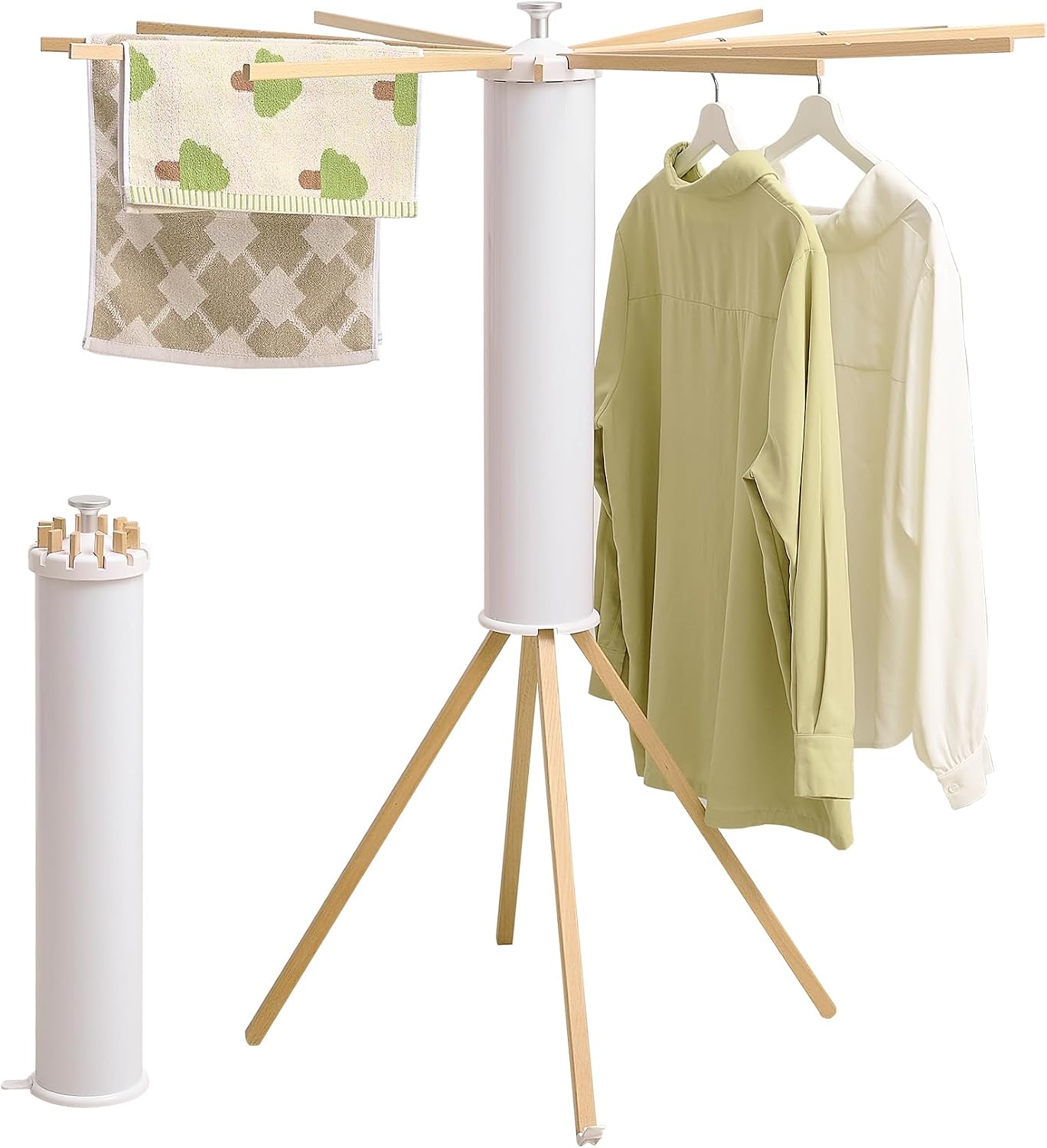 Sixteen-Arm Folding Clothes Drying Stand - Image 8
