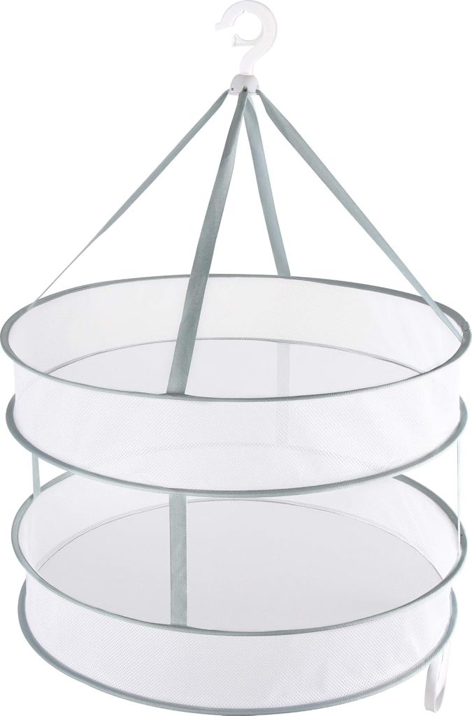 Two-Tier Large Hanging Mesh Laundry Drying Net, 61 cm