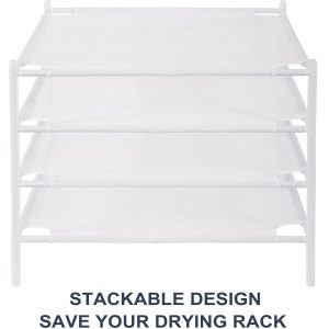 Four-Pack Stackable Mesh Laundry Drying Racks - Image 5