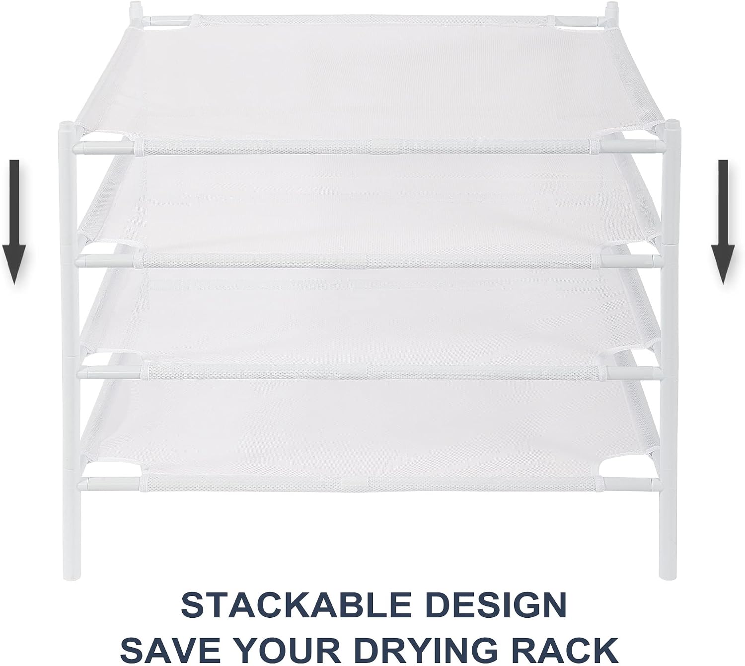 Four-Pack Stackable Mesh Laundry Drying Racks - Image 5