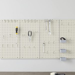 Basics Rectangular Metal Pegboard Kit 48 Pieces, Gray - Image 3