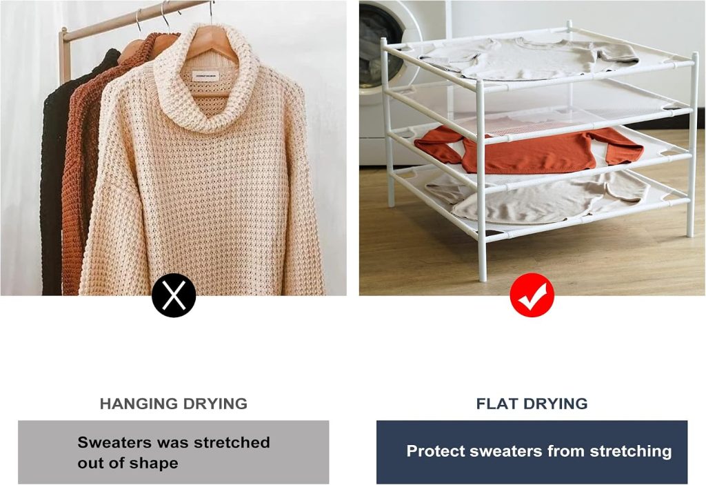 Four-Pack Stackable Mesh Laundry Drying Racks