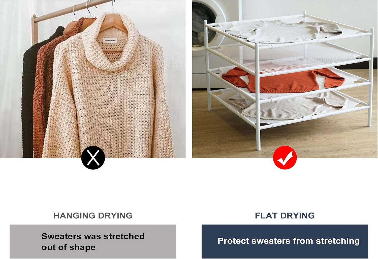 Four-Pack Stackable Mesh Laundry Drying Racks - Image 3
