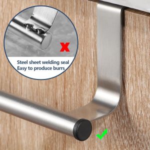 Towel Rail-Hand Towel Holder Extendable Kitchen Towel Rail Bathroom Over Radiator Stainless Steel Towel Rack for Cupboard Drawer Cabinet, Kitchen and - Image 2