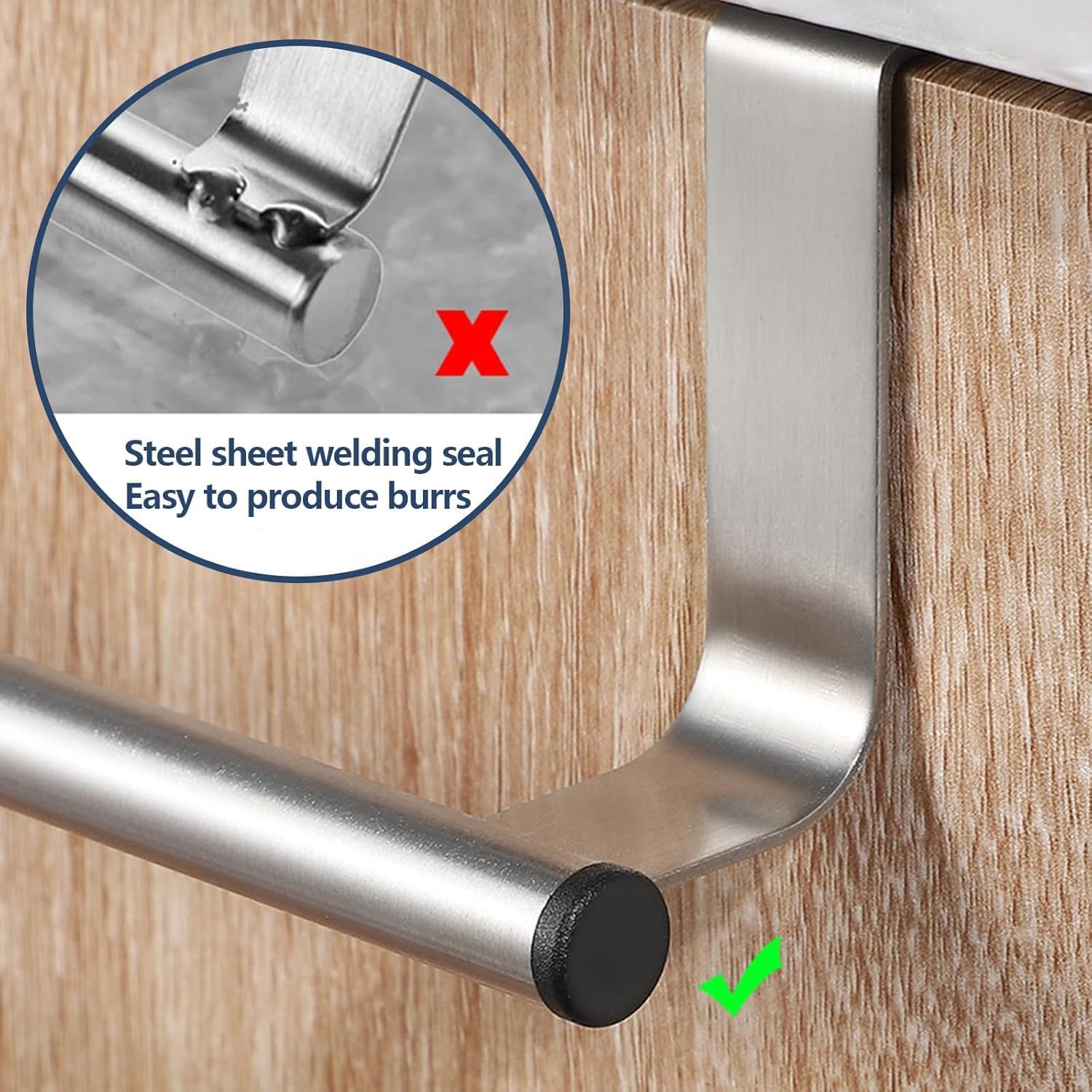 Towel Rail-Hand Towel Holder Extendable Kitchen Towel Rail Bathroom Over Radiator Stainless Steel Towel Rack for Cupboard Drawer Cabinet, Kitchen and - Image 2