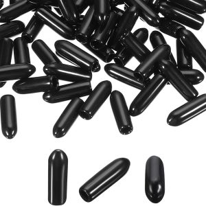 Pegboard Hooks Protector Rubber End Caps, Peg Board Hook Flexible Prongs End Tips Caps Rack Cover for Pegboard Dishwasher Hook, Black(15mm Long 3mm - Image 1