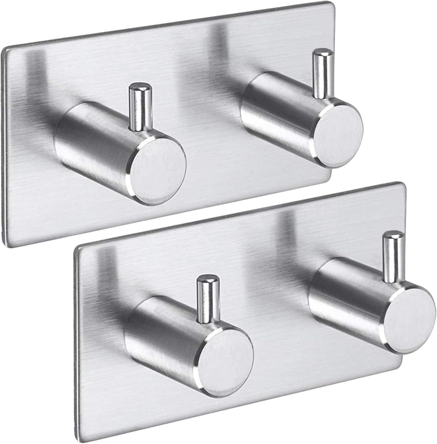 6 Pack Self Adhesive Hooks, Stainless Steel Sticky Hook Heavy Duty, Over 8kg Load - Hooks for Hanging for Towel, Coat, Key, Stick on Bathroom, Kitchen, Door and Wall - Image 4