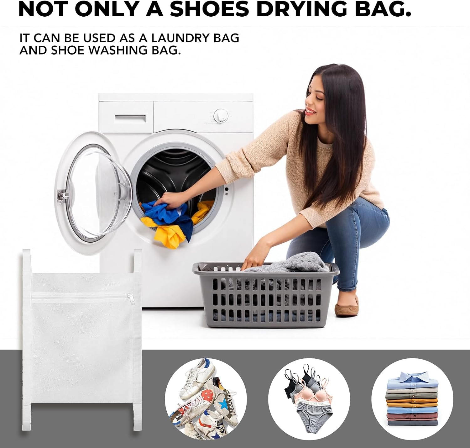 Mesh Shoe Drying Bag for Dryer Door - Image 4