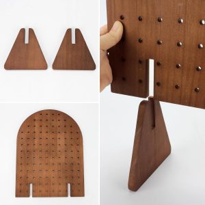 Pegboard Display Stand with 25 Pcs Dowel Rods, Pegboard Accessories Rack, Jewelry Display Stand for Vendors, Oval Pegboard Stand for - Image 3
