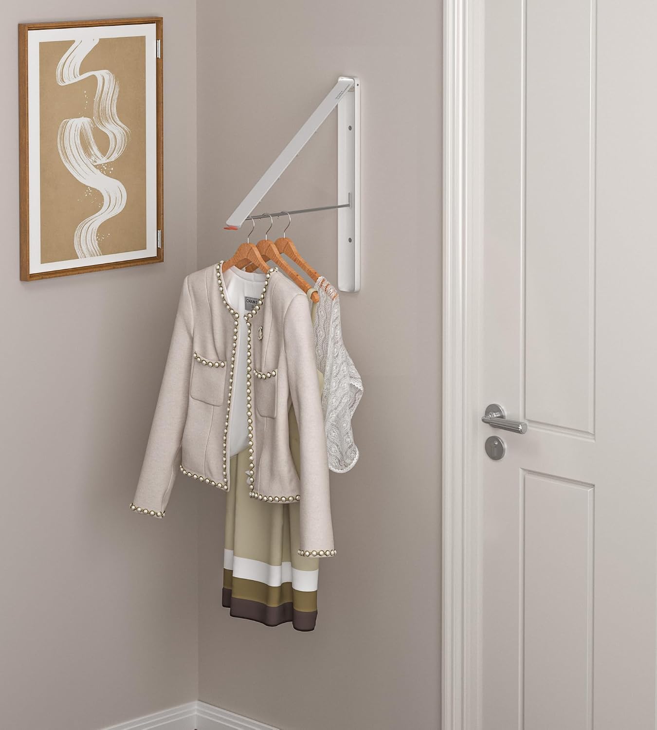 Wall-Mounted Retractable Clothes Drying Rod - Image 6