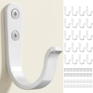 10Pcs Wall Hooks for Bathroom, Kitchen, Closet, and Garage - Black Metal Hooks for Hanging Coats, Towels, Hats, Keys, Bags, and Coffee Cups - Holds Up to 40 lbs | for Bathroom, Kitchen, Closet, and Garage, for Hanging Coats, Towels - Image 1