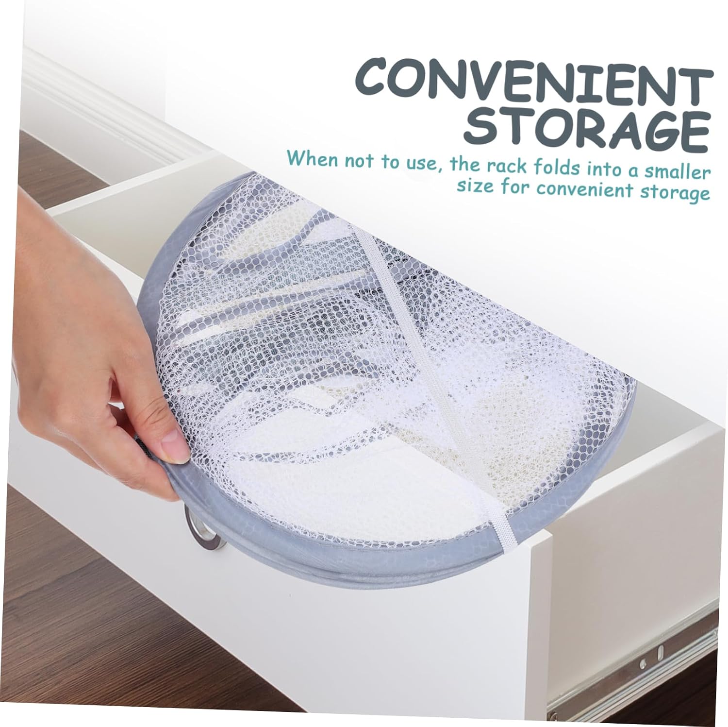 Foldable Flat Mesh Laundry Drying Net for Sweaters and Delicates - Image 2