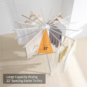Sixteen-Arm Folding Clothes Drying Stand - Image 4