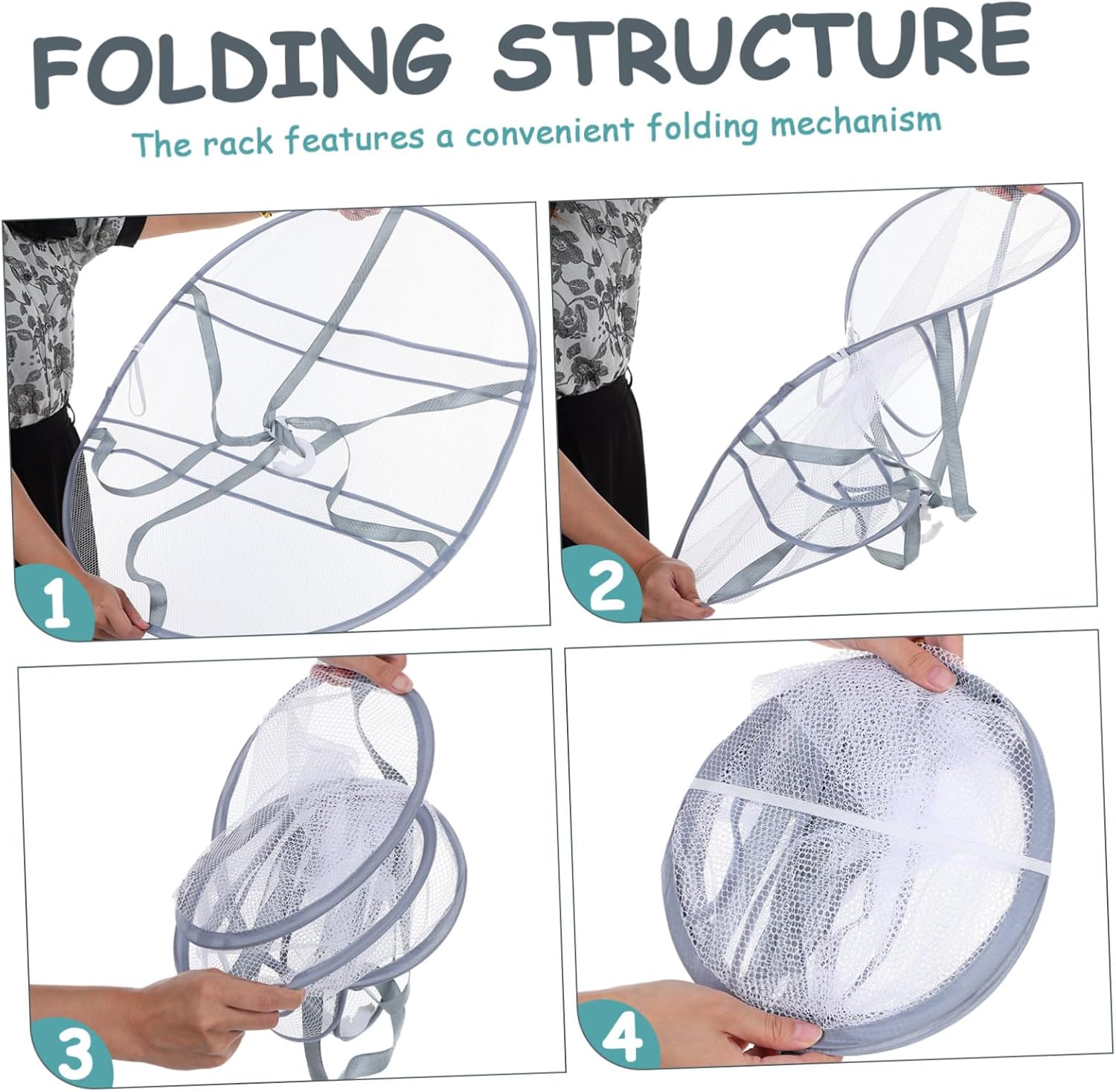 Foldable Flat Mesh Laundry Drying Net for Sweaters - Image 7