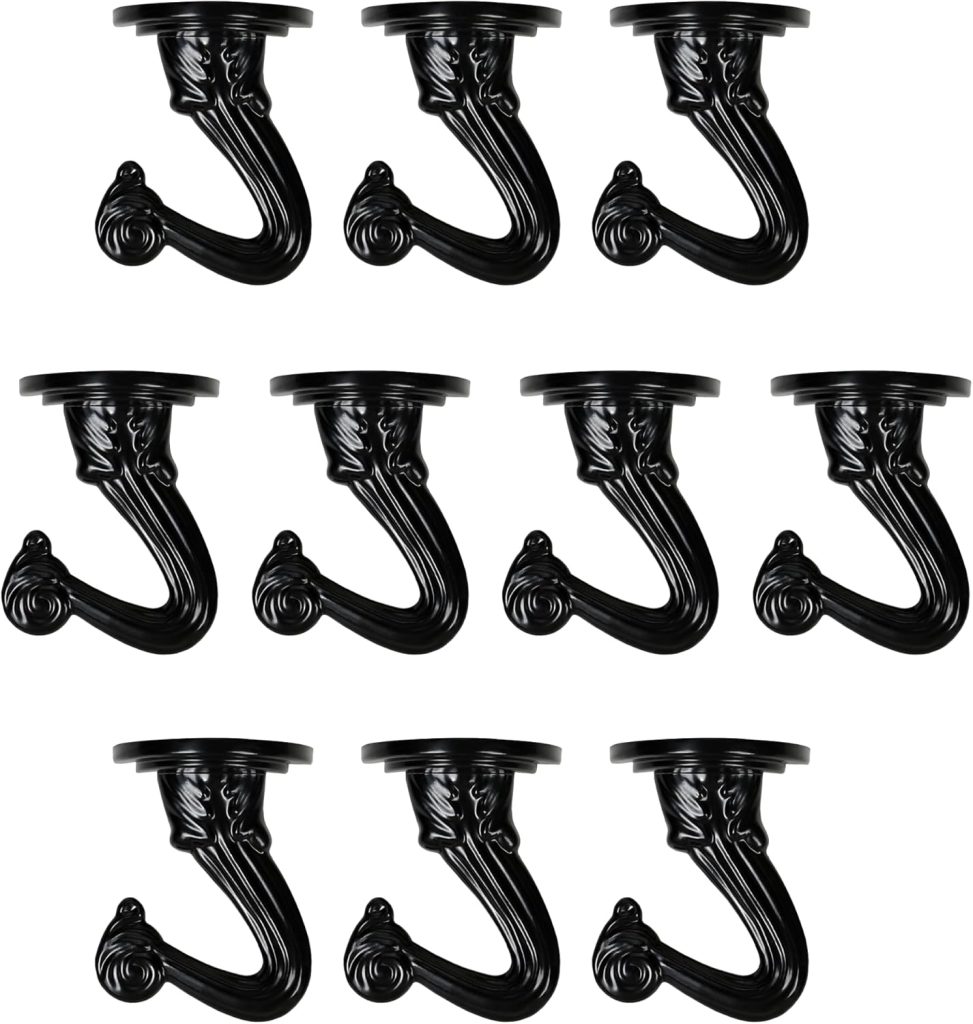 6 pcs Ceiling Hooks for Hanging Plants,Hanging Hanging Lights Metal Small Hooks,Indoor Outdoor Wall Heavy Duty Plant Hanger Swag Hook