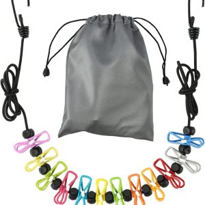 Portable Travel Clothesline with 12 Clips - Image 1