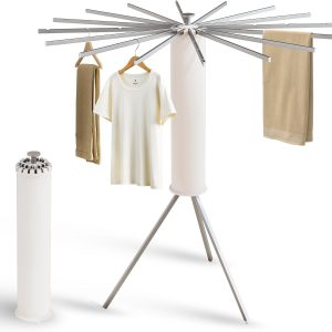 Sixteen-Arm Floor-Standing Clothes Drying Rack - Image 1